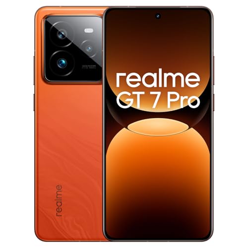 realme GT 7Pro 5G Smartphone 12+256GB, Arancione Marte, Schermo da