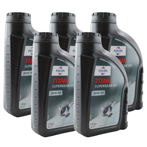 Fuchs 5 Liter TITAN SUPERGEAR MC SAE 80W-90 Gear Oil (5 x 1L)