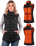 XINSONYUELL Womens Heated Vest with Battery Pack Included 16000mAh, Electric Lightweight Rechargeable Heating Vests with 15 Heating Zones