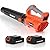 MAXLANDER Leaf Blower Cordless - 20V Electric Cordless Leaf Blower with 2 Batteries and Charger, 2.0Ah Battery Powered Leaf Blowers with 2 Speed Mode for Lawn Care, Blowing Leaves