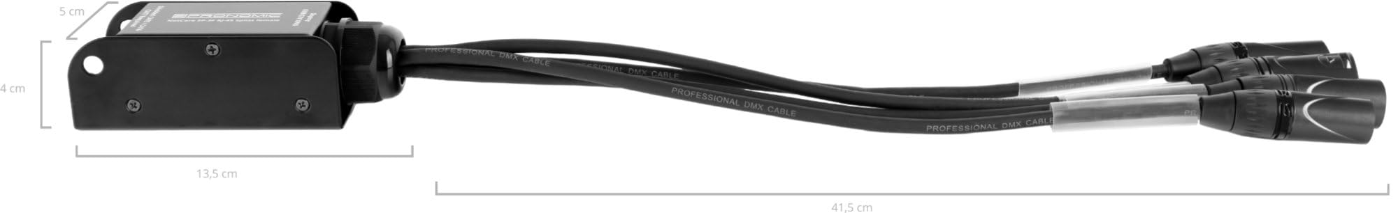 Pronomic NetCore SP-3M Multicore-Spliss maschio con 4 connettori XLR su presa RJ45 per trasmissione segnali analogici o digitali via rete