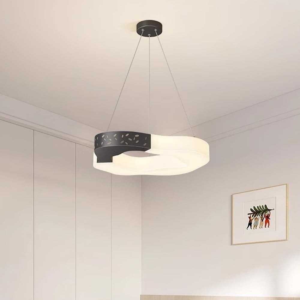 Lustre Nordique Minimaliste en Finition Luxe Moderne pour Plafond Salon