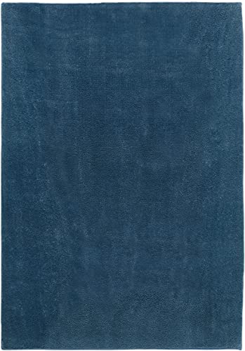 andiamo Webteppich Orvieto einfarbiger uni Teppich für Schlafzimmer Esszimmer Wohnzimmer 60 x 130...