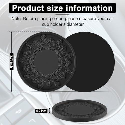Portavasos de silicona SINGARO para auto 4 piezas miniatura 2
