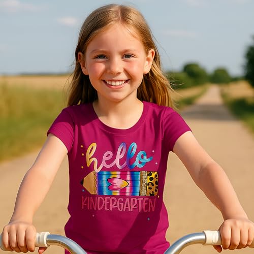 Image of First Day of Kindergarten Shirt First Day of School Gifts for Kids Kindergarten Shirts for Girls T-Shirt Top