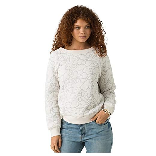 prAna Women's Standard Carin Pullover, Soft White, Large