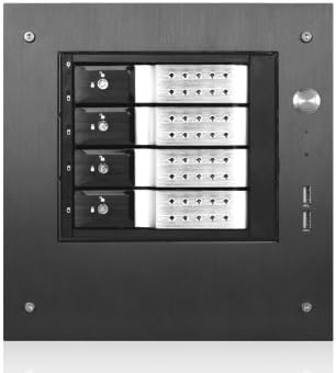 iStarUSA S-35-DE4 Compact Stylish 4x 3.5" Hotswap Trayless mini-ITX Tower - S