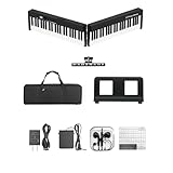 電子ピアノ 折りたたみ 88鍵盤 ポータブル 軽量 コンパクト セミウェイトキー付き 128つ音色 127つリズム 20つデモン Bluetooth付き midi付き ダブルキーボード付き ヘッドホン付き ペダル付き 作曲 初心者