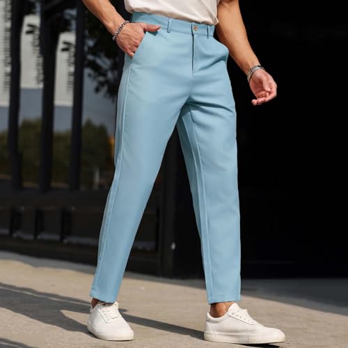 Golf Pants Men Stretch Relaxed Fit - Flat Front Straight Leg Trousers Business Casual Slacks Work Office Pant2
