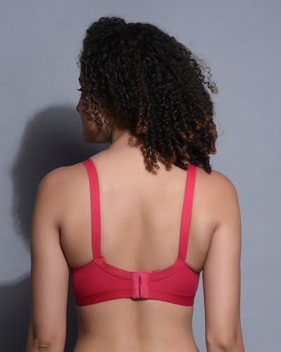 Image of SPUNN Women's Cotton Mix Non-Padded Wire Free C-Cup Full-Coverage T-Shirt Bra Combo.