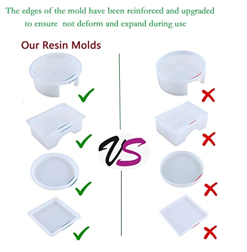 Modwgguo COASTER20 20 Pieces Resin Coaster Molds thumb #5