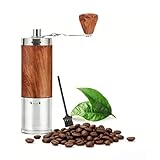 手挽きコーヒーミル 研磨の粗さを調整可能で 水洗いもできるため 手入れが簡単です 日本語の取扱説明書が付属しており キャンプや自宅で香り高い一杯を (木目タイプ A)
