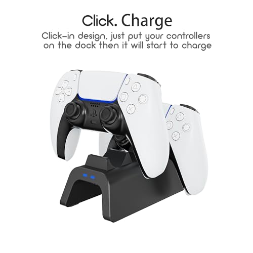 INNVO Estação de carregamento PS5, carregador controlador para controle remoto sem fio Playstation 5