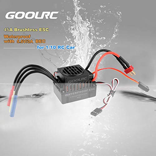 Variador ESC impermeable 45A contra charcos con motor sin escobillas 1/10 4
