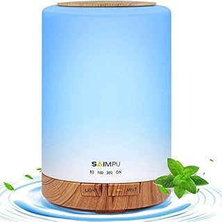 Essential Oil Diffuser- 300ml Aroma Diffuser Humidifier, Anion Air Diffuser with 7 Colorful Led Lights, Quiet Ultrasonic Aromatherapy Diffuser with Cool Mist, Air Humidifier for Bedroom, Home, Office