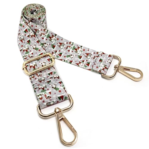 Image of Dsigo Purse Strap, 1.5 inch Wide Gold Alloy Buckle Floral Printing Crossbody Shoulder Strap for Bag Handbag Crossbody Bags
