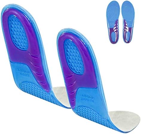 Envelop Gel Insoles for Men - Shoe Inserts for Walking, Running, Hiking - Insoles for Standing All Day - Cushion Soles for Heels, Arch Support, Plantar Fasciitis Flat Feet - Sneaker Boot Insoles