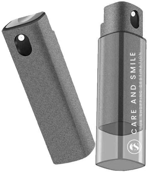 Screen Cleaner Mist Sterilization Disinfection Cleansing Spray Safe For All Phones Laptop Tablet Screens Two In One Microfiber Cloth Grey