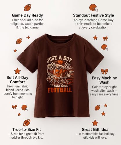 Image of Boys Short Sleeve Funny Graphic Tees for Toddler to Big Kid