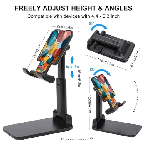 Support pliable pour téléphone portable universel de bureau compatible iPhone et Android