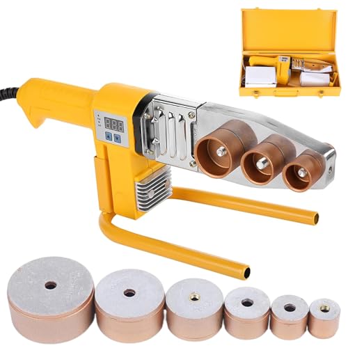 Máquina de Soldadura Profesional con Pantalla Digital, Máquina de Soldadura de Tubos de 20-63 mm, Tubos de Plástico, Soldadora para Soldadura a Tope de PPR, PE, PVC, PP, PB, PPN
