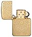 Zippo Lighter: Ornamental Filigree Pattern - Brushed Brass 49938
