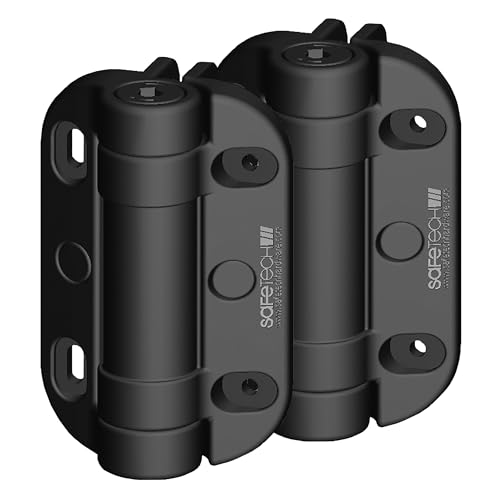 Safetech Hardware MegaKlik SHH-135 Charnières de portail à fermeture automatique très résistantes pour métal, bois, aluminium, PVC, vinyle jusqu'à 80 kg...