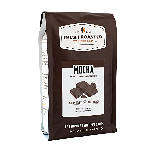 Fresh Roasted Coffee, Mocha Flavored Coffee, 2 Lb (32 Oz), Medium Roast, Kosher, Ground #TOP4