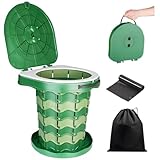簡易トイレ 携帯トイレ 着替えテント ポータブルトイレ 非常用トイレセット 防災グッズ 災害用 介護 小物ホルダー付き 【防災士推奨】強化型防災 トイレ 地震 アウトドア 台風 洪水 災害時 断水時 介護用 排便袋付き 折りたたみ (グリーン)