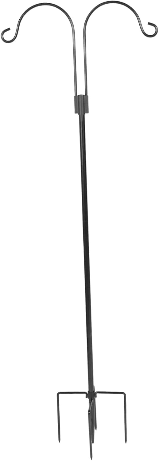 VICASKY Outdoor Hooks Shepherd Hook Ornament Iron Ground Inserted Hanger Xmas Decorative