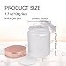 4 Pack,3.4 oz Frosted Glass Jars with Lids,Round Empty Storage Containers with Rose-Golden Lids & Inner Liners,Travel Jars Pot for Cosmetics,Gel,Scrubs,Makeup,Face Cream Lotion