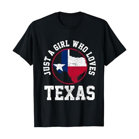 Just A Girl Who Loves Texas Vintage T-Shirt Cover