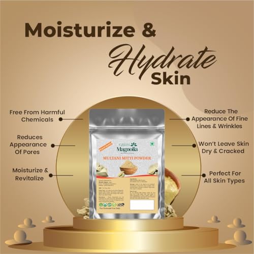 Image of Multani Mitti Powder for Face & Skin Natural Chemical-Free No Artificial Colour Herbal Face Pack & Deep Cleansing Clay For Smooth and glowing Skin (50gm)