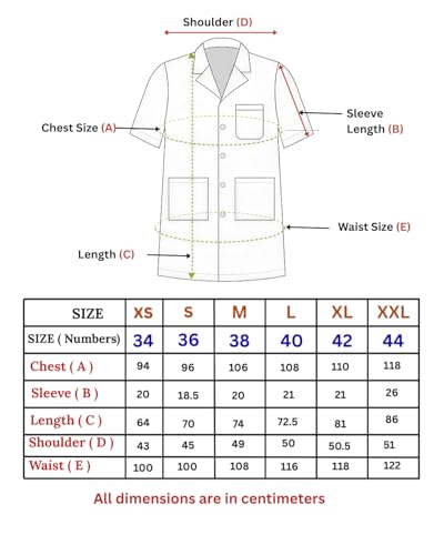 Image of Engineering Lab Apron for Engineering students | Unisex Navy Blue Lab Coat | Short Sleeves | 3 Pockets Apron Lab | Made for Engineering students /Industrial use