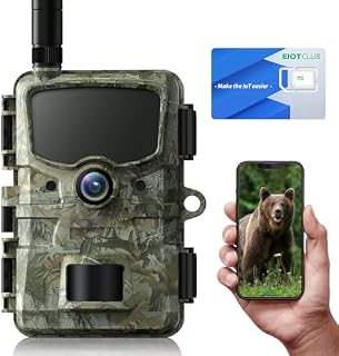 4G Wildlife Camera Cellular Trail Camera Send Pictures and Video to the Phone 24MP 1080P with 36pc 850nm IR LEDs Night Vision Motion Activated IP66 Waterproof for Garden and Wildlife Monitoring