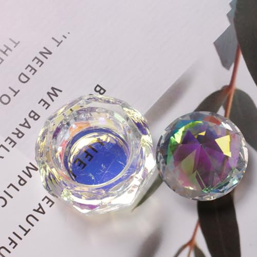Jojofuny crystal nail dappen dish pequeño acrílico miniatura 4
