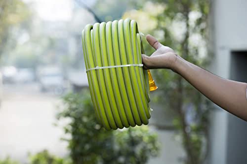 Image of Sharpex 10 Meter 0.5 Inch Hose Pipe for garden | Heavy Duty Green Water Pipe Light weight, Durable & Flexible | Hose with Accessories Hose Clamps & Connector | Car Washing Pipe, Garden Pipe for Home, Outdoor-Indoor Use | 1 /2 inch hose pipe