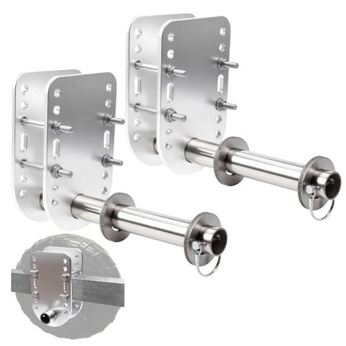 NeoKaleido 2 Pack Adjustable Boat Lift Installation Wheel Kit, Heavy Duty Adjustable Bracket Fit Universal Lifts and Dock Shafts, Fits Most 2