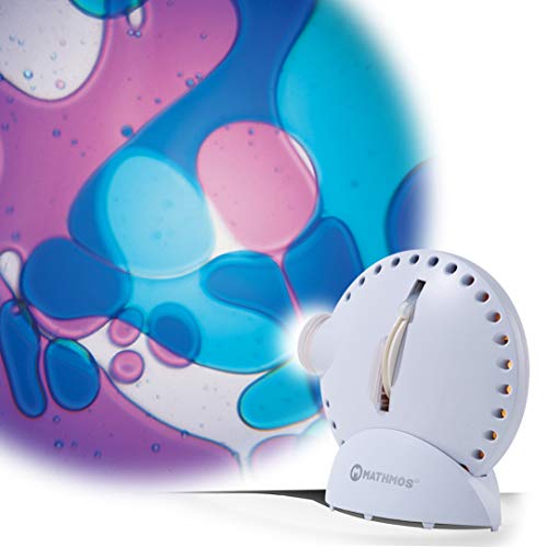 MATHMOS Space Projector Blanc avec Disque à Huile - Violet/Bleu