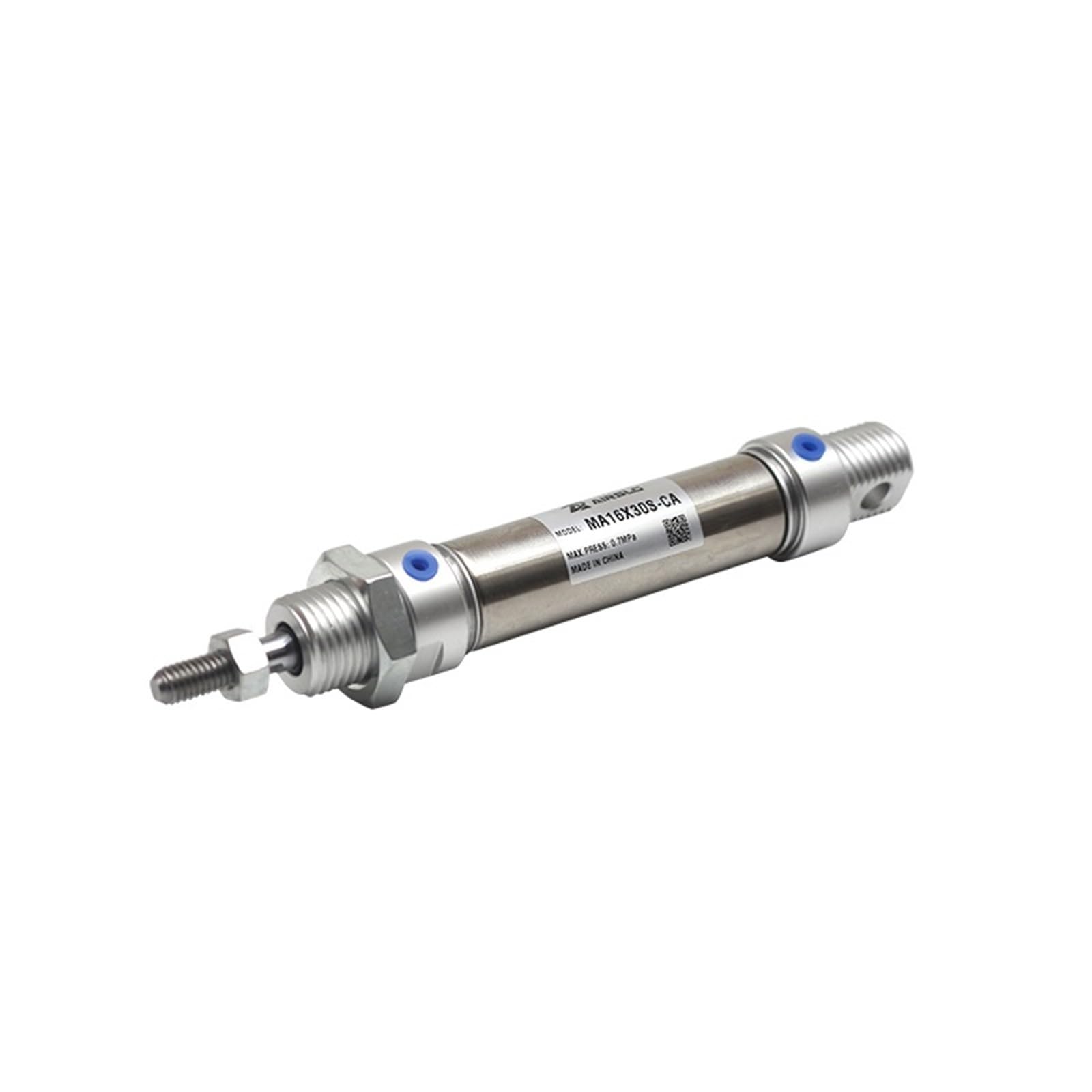 MA32X25 50 75SCA Pneumatischer Edelstahl-Luftzylinder, Bohrung 32 mm, 10–300 mm Hub, doppeltwirkende Mini-Rundzylinder MA32x100S-U-CM(Ma32x10s,-U Flat-end Type)
