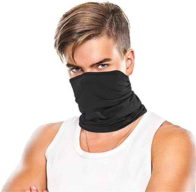 RiddiInfotech Unisex Cotton Plain Bandana | Super Soft & Comfort Fit | Breathable Multipurpose Headband | Face Mask for Dust Protection (Black) Free Size-picture-34
