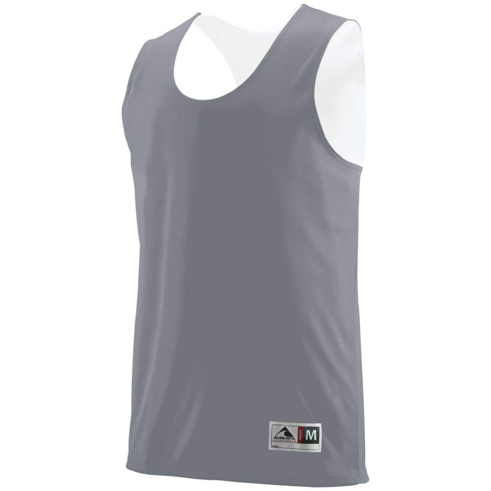 Averill's Sharper Uniforms Reversible Practice Basketball Pinnie, Graphite/White, Youth Small