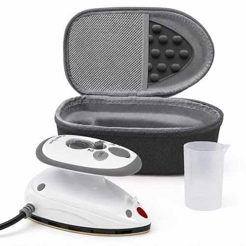The Quilted Bear Premium Mini Steam Iron for Quilting and Travel Black