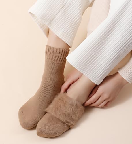 Image of KANAV Women's Warm Winter Thermal Socks - Thick, Soft, Cute & Comfy Slouch Socks