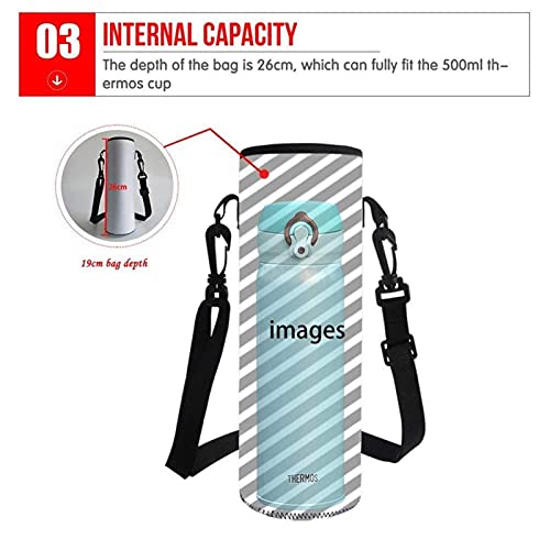 1PC Hot mouw tas carrier waterfles cover isolatie bottal sets neopreen beschermhoes met instelbare afneembare riem… - Image 7
