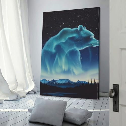 Tableau impression sur toile ours polaire pour mur vide - 3