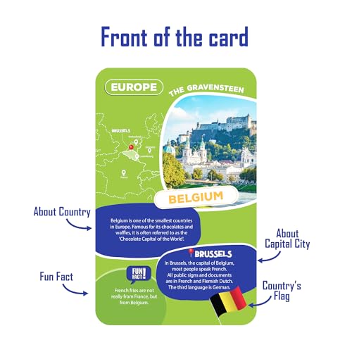 Image of popcorn Games & Puzzles World Map Puzzle and 100 Flash Cards Combo | Facts On Continent, Countries, Oceans Improve Hand Eye Coordination, Concentration | World Geography Puzzle Flash Card for Kids