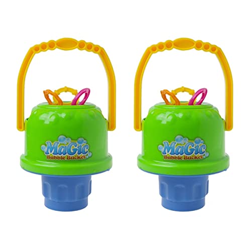 Toyvian 2 Pçs Balde De Bolhas Derramamento Em Brinquedo De Bolha Verde Brinquedo Portátil De Bolhas