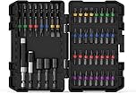 Impact Driver Bit Set, 45PCS Screwdriver Bit Set,Impact Tough Screwdriving Bit Set (Black)