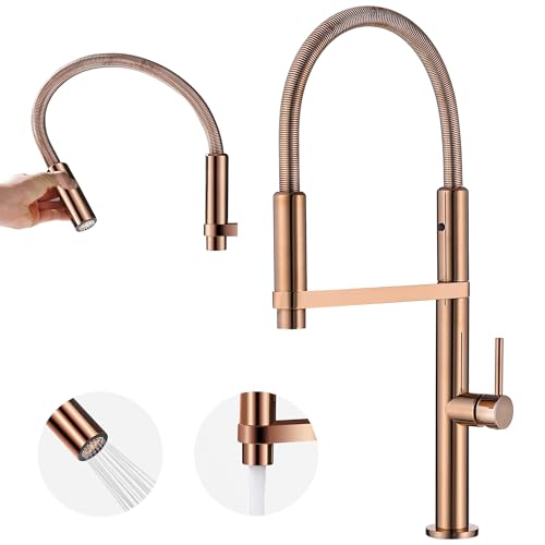 Ialtruistic Dual Function Magnetic Pull Down Kitchen Faucet Rose Gold
